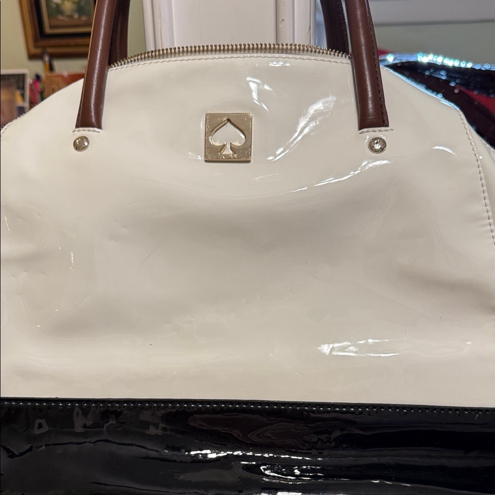 Kate Spade Black and Cream Satchel